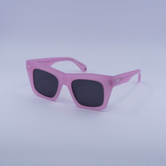 Off-White OERI13Y SELMA 3007 Sunglasses Pink Square Frame, Dark Grey Lenses main image 8